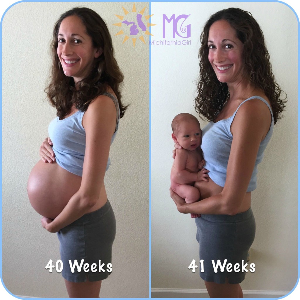 pregnant woman 40 and 41 week comparison