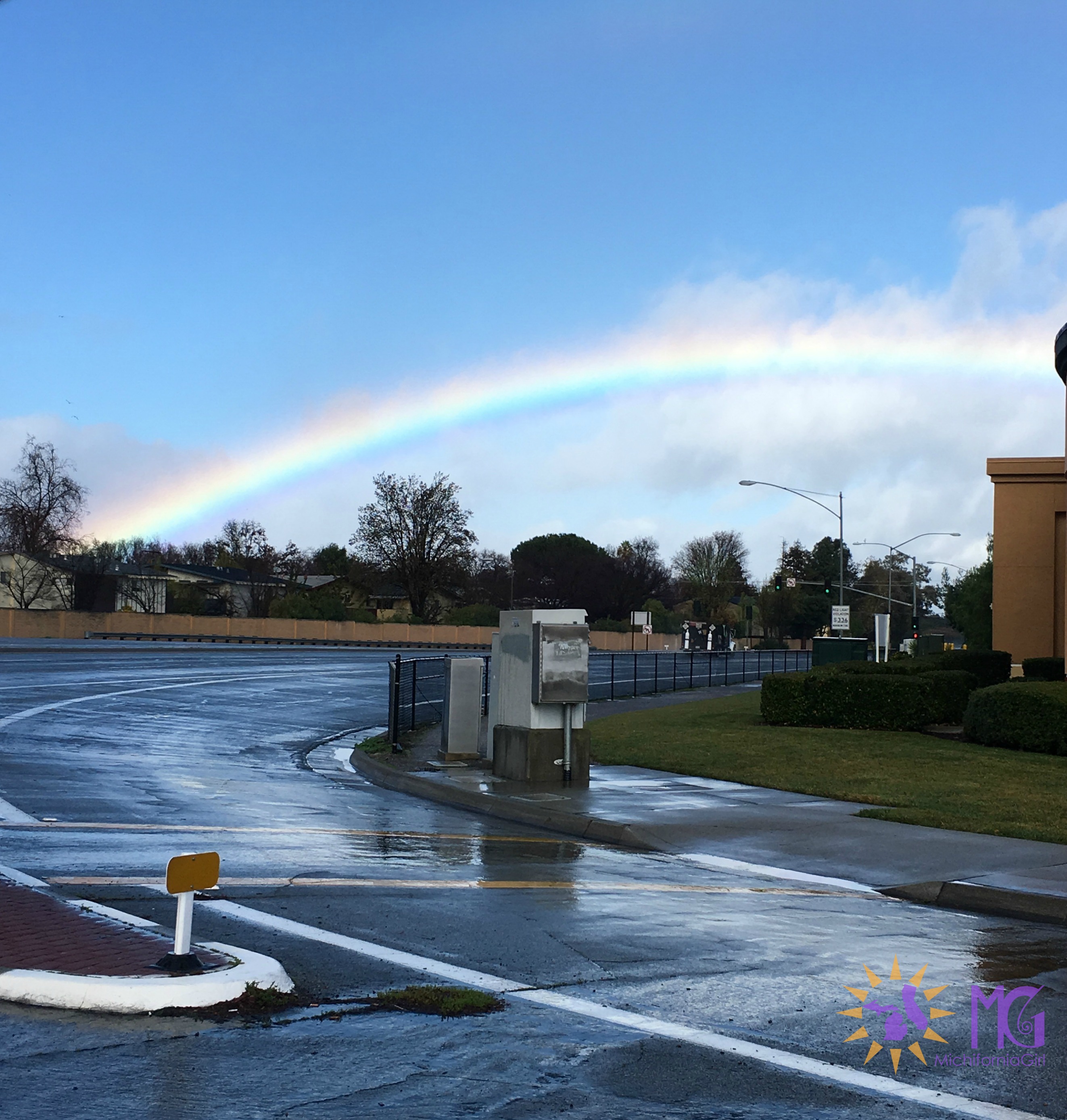 beauty of being lost rainbow and rainy road