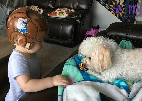 baby playing ball with puppy diary of a dog